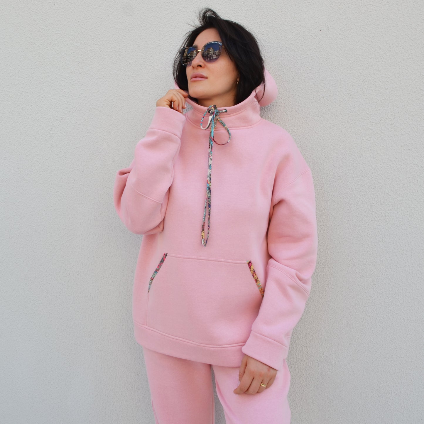 Hoodie Kanguru Pembe