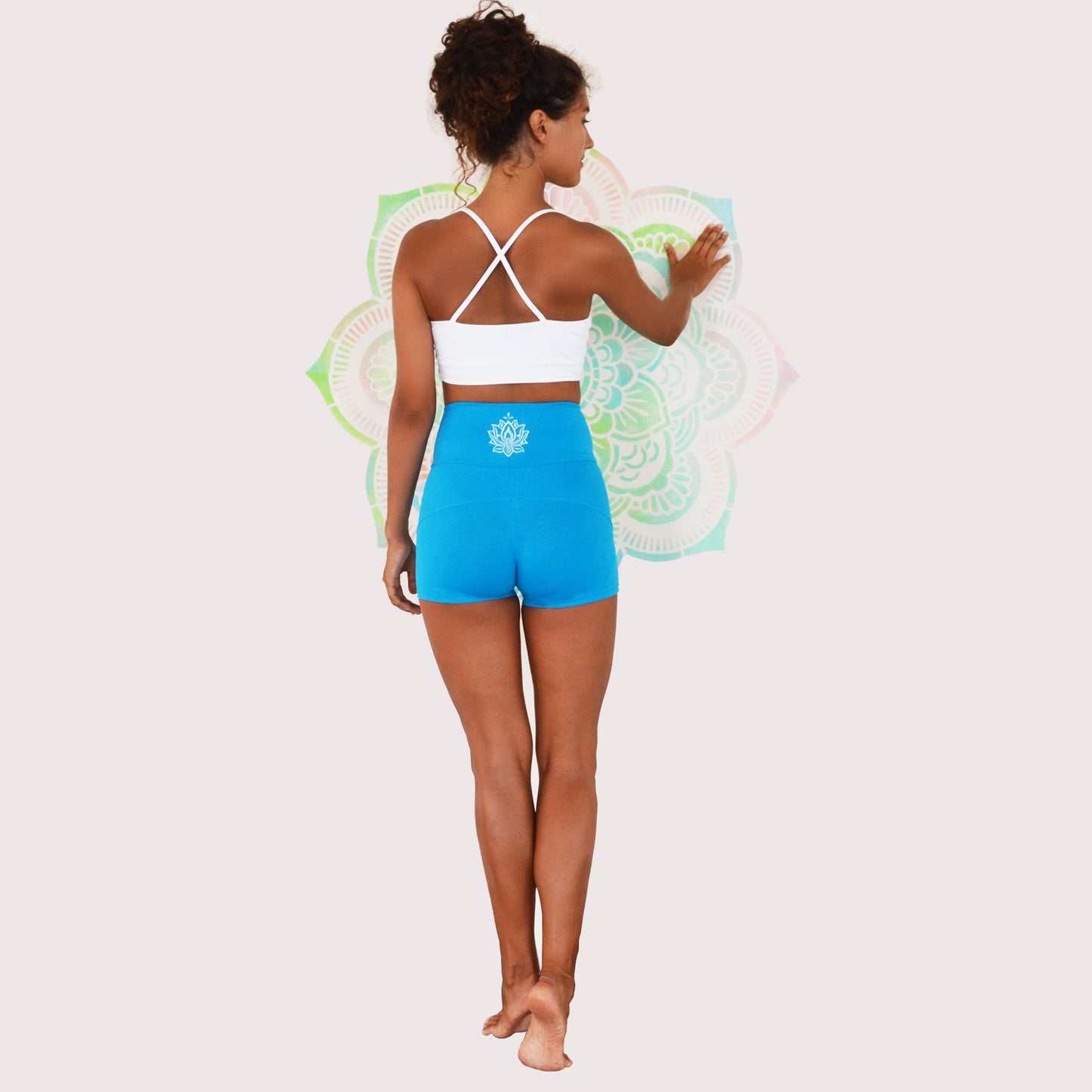 Hot Pant Leggings/Shorts Embroidered Nava - Turquoise