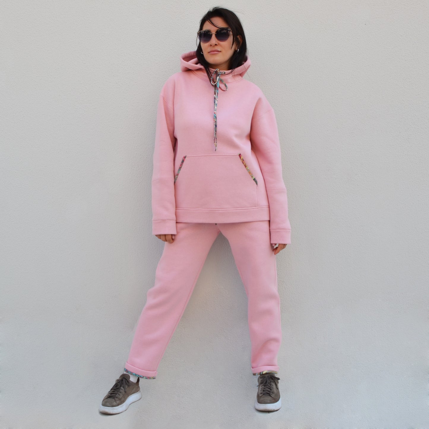 Hoodie Kanguru Pembe