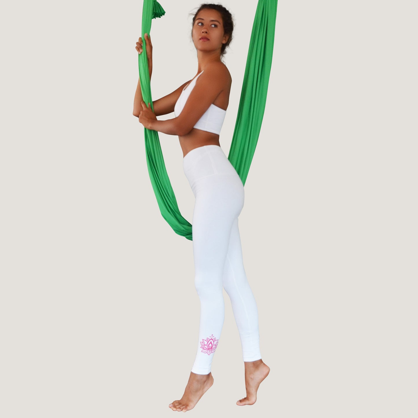 Crop Top Lotus Nakışlı Ekru