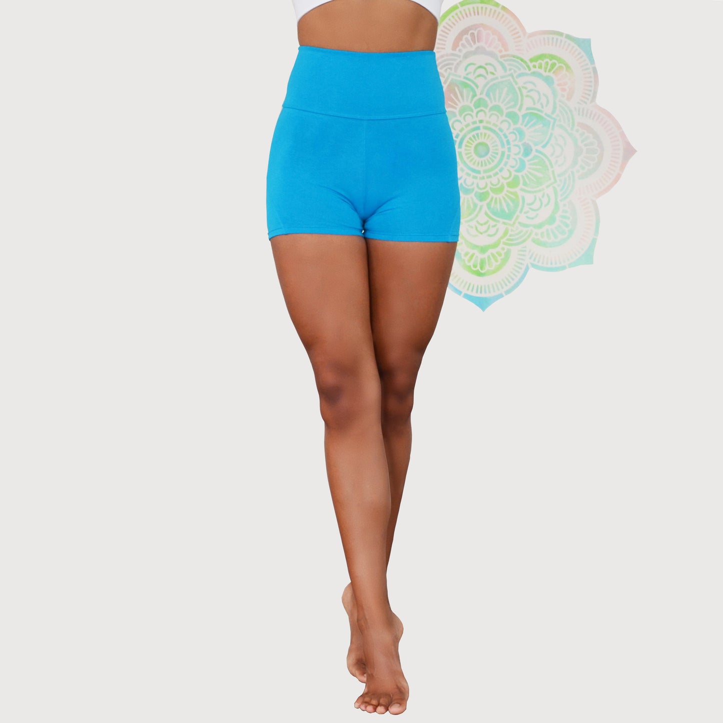 Hot Pant Leggings/Shorts Embroidered Nava - Turquoise