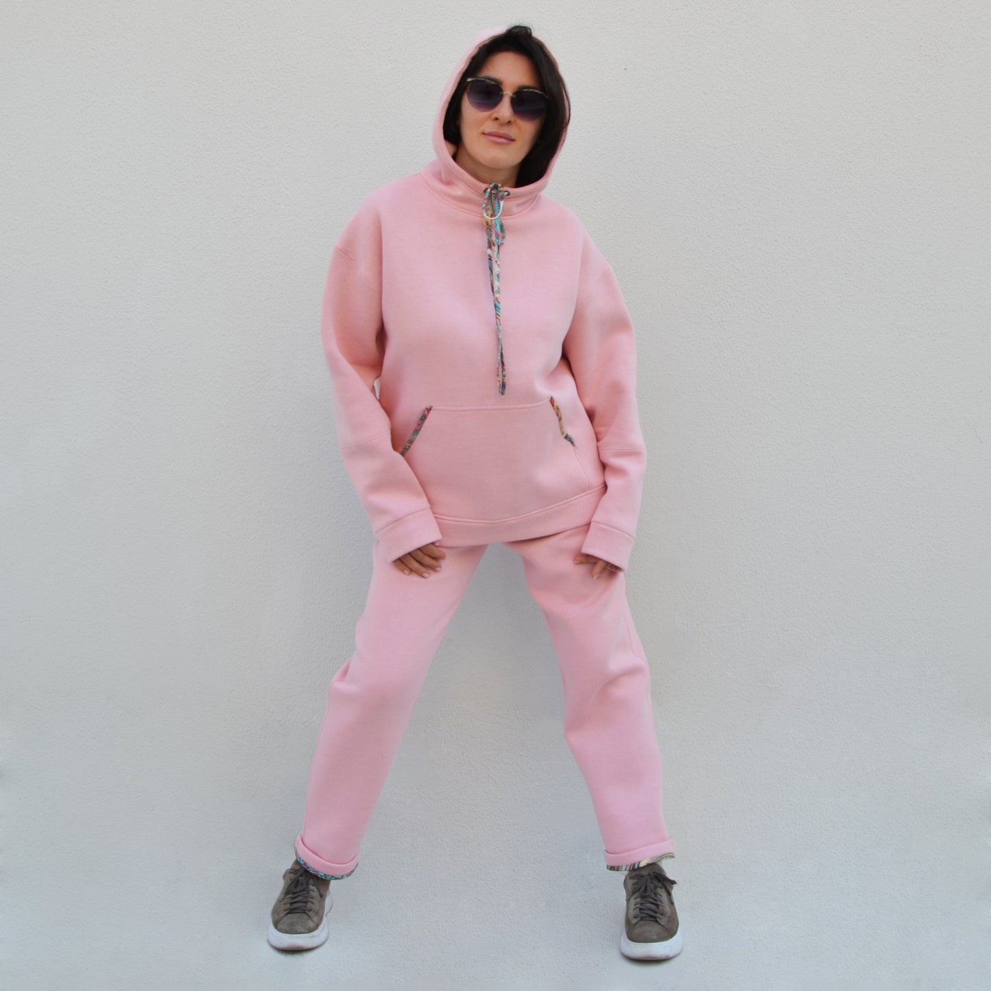 Hoodie Kanguru Pembe